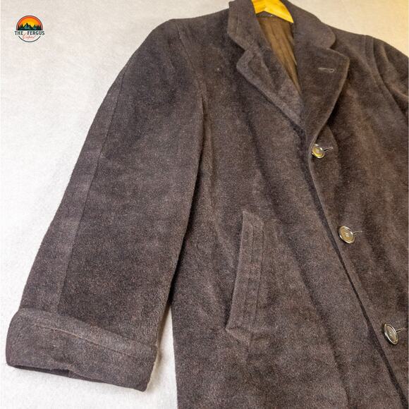 Quality By Kuppenheimer Overcoat Black Wool Cashmere Blend Academia Men's Sz 48 - Picture 11 of 13